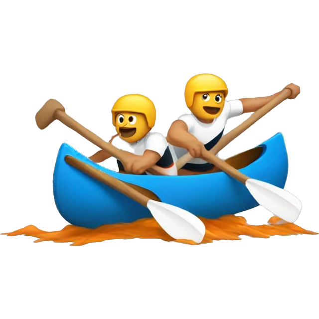 canoe sprint In a canoe emoji