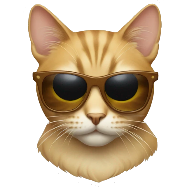 Cat with sunglasses emoji