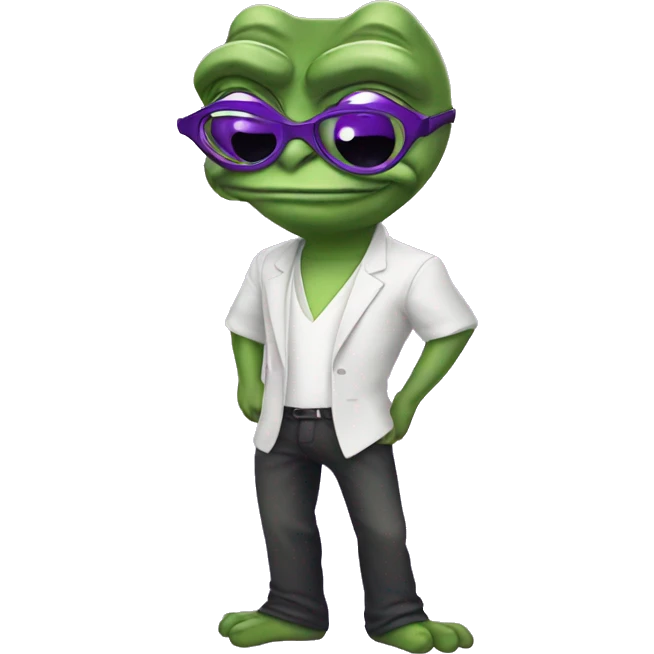 pepe in purple lambo emoji