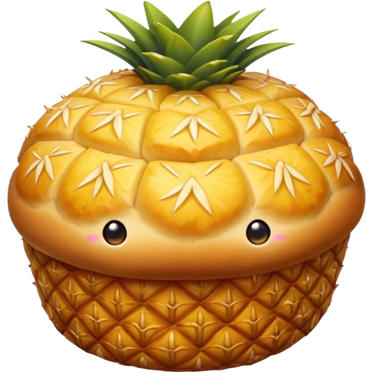 Chinese pineapple bun (Bo Lo Bao) with crusty top emoji