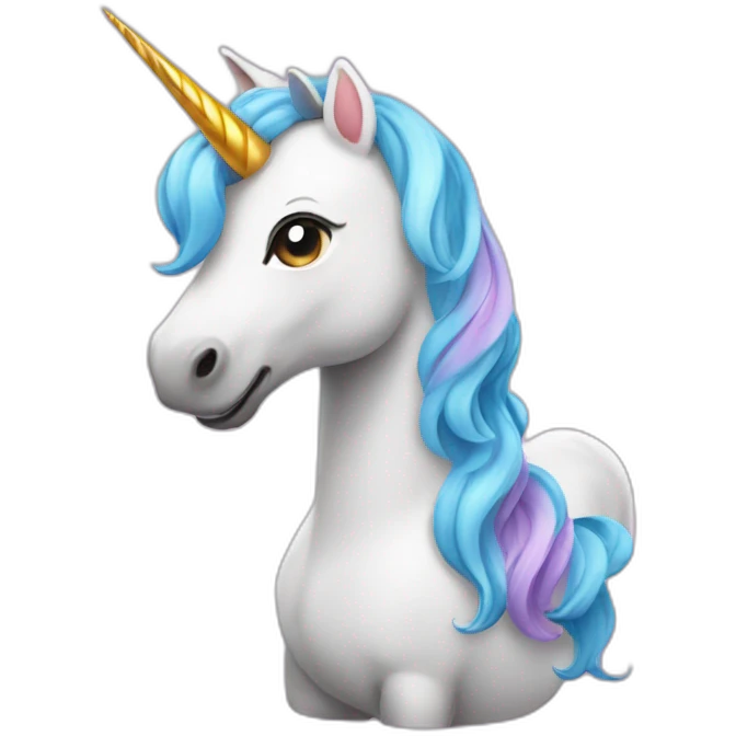 Unicorn celebrating birthday  emoji