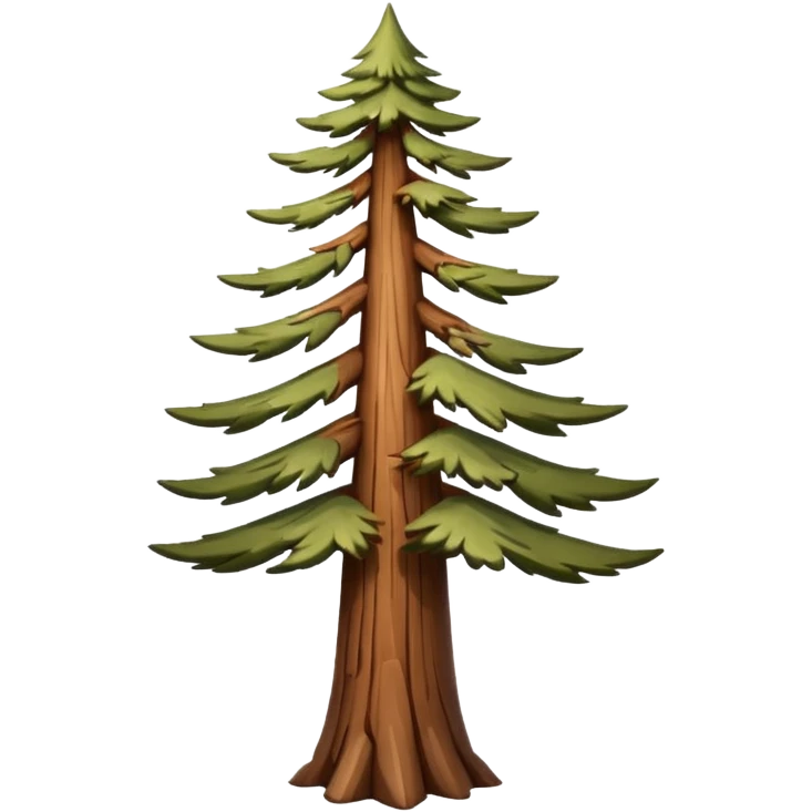 long slim sequoia tree emoji