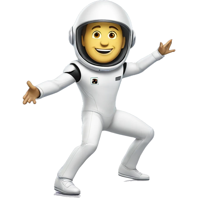 Animated Elon musk dancing ad add spaceship in background  emoji