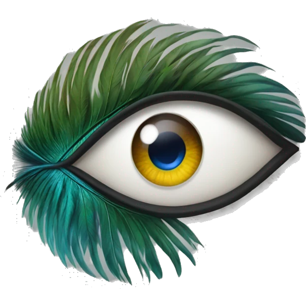 Eye peacock feather  emoji