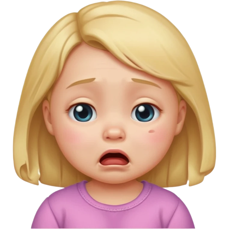 Baby girl crying emoji