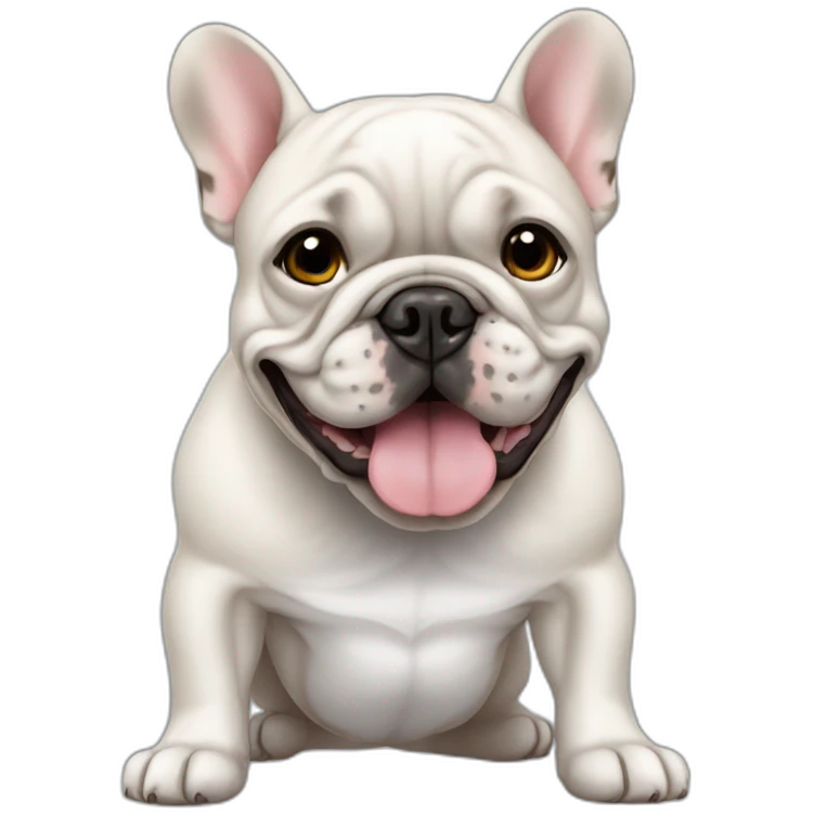 Frenchie bulldog black emoji