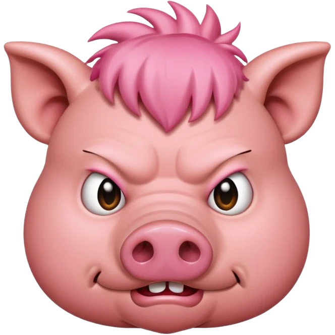 Angry pig emoji