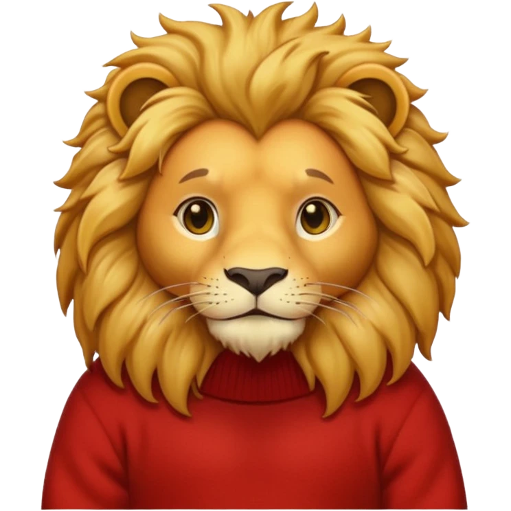 lion wearing jumper emoji