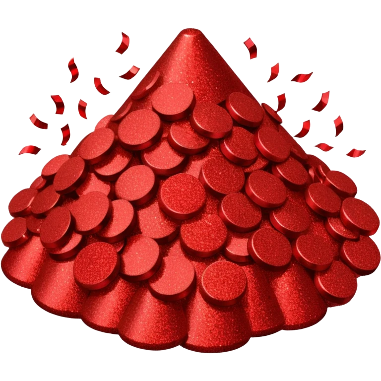 red glitter dislike emoji