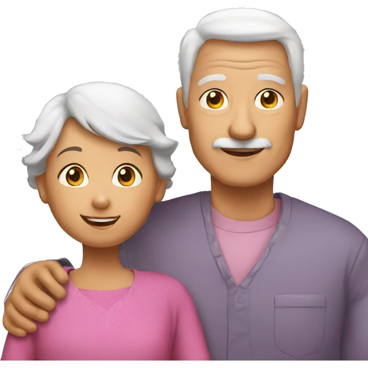 grandparents and grandchild emoji