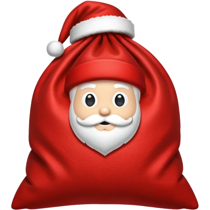 red santa sack emoji