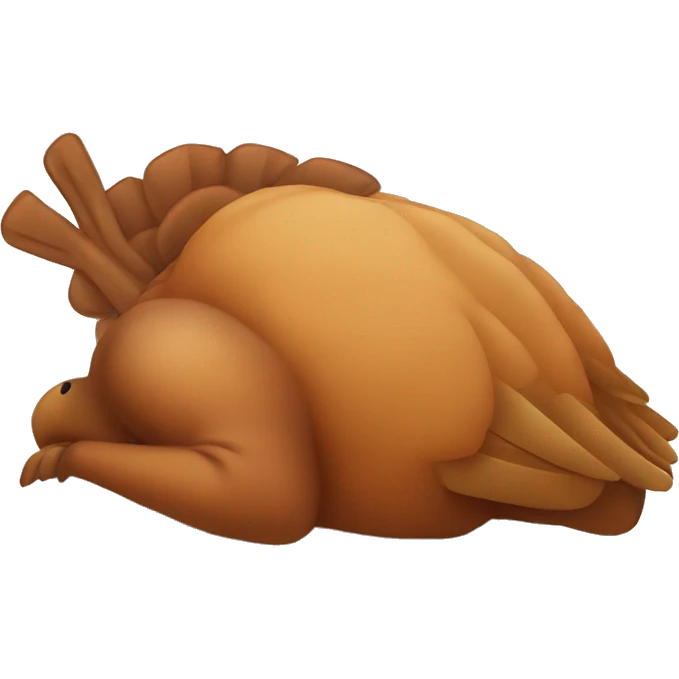 Sleeping cartoon turkey emoji