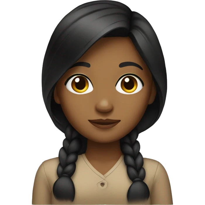 A brown girl with black hair emoji