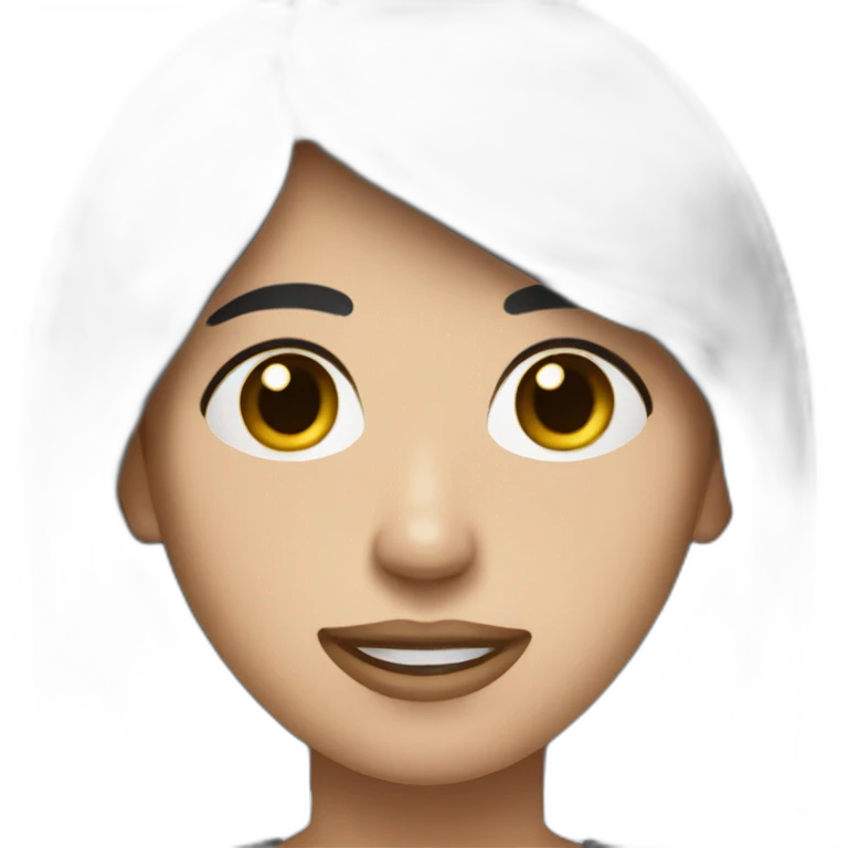 Create an emoji for a white person with dark hair and eyes who recently had nose surgery emoji