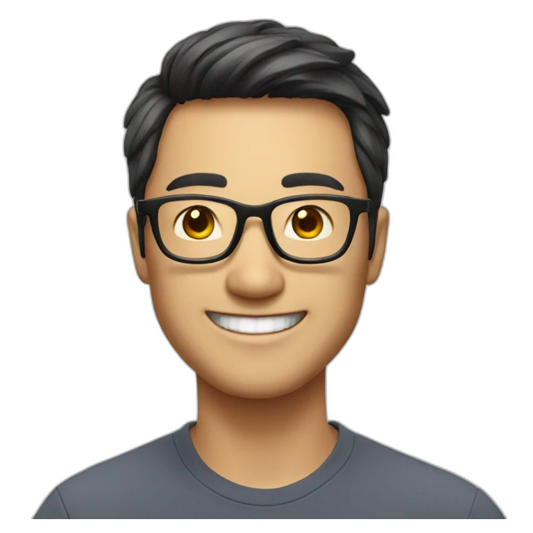 HongKong guy glasses sunny smile emoji