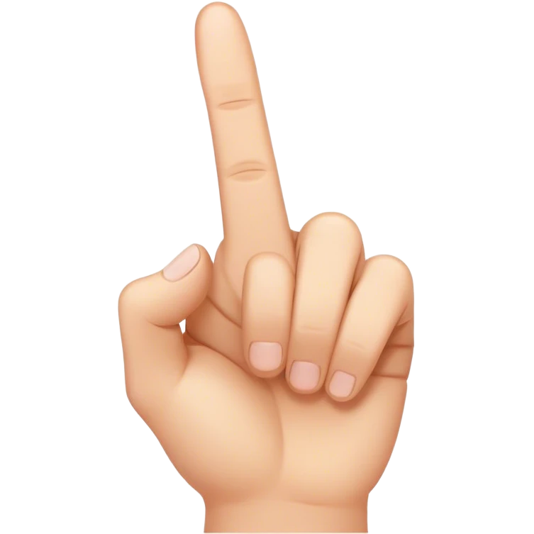 Middle finger posture but shown from the other side so it means friendsh emoji