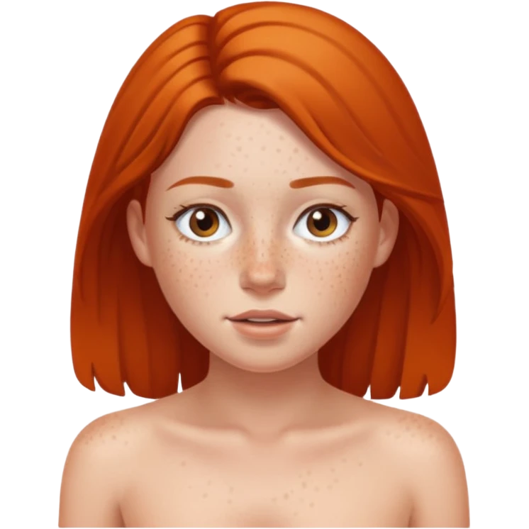A girl with no shirt emoji