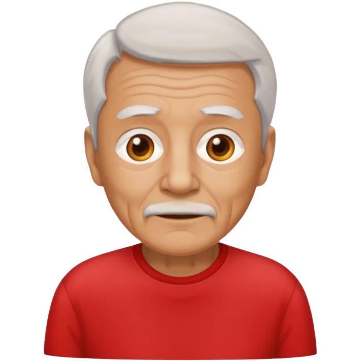 red t-shirt elderly men  emoji