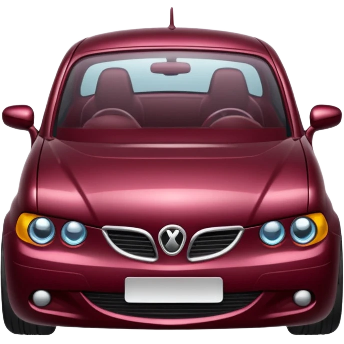 burgundy new car emoji