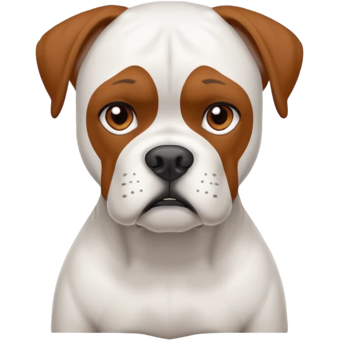 White boxer dog emoji