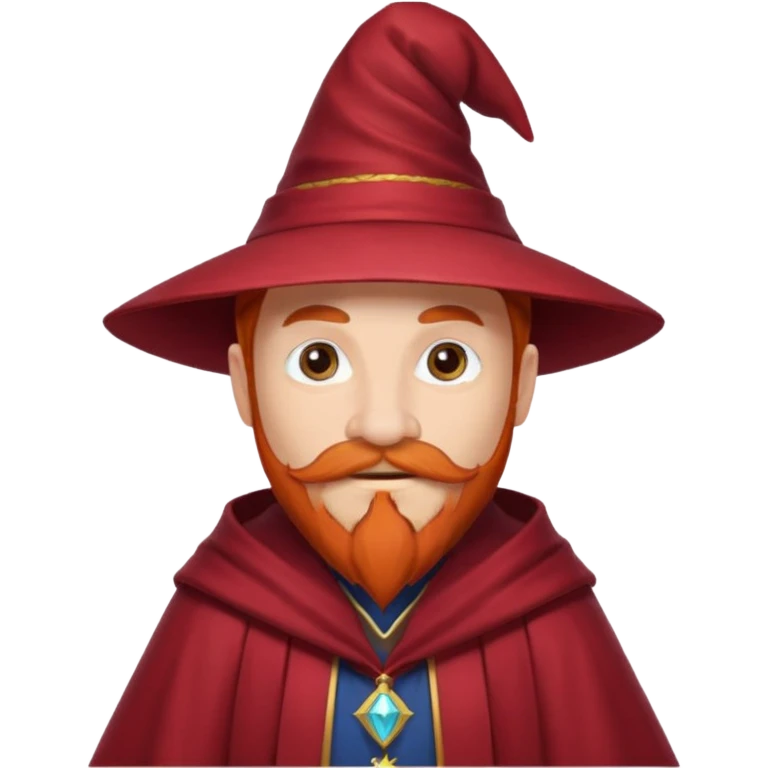 red haired wizard with mustache emoji