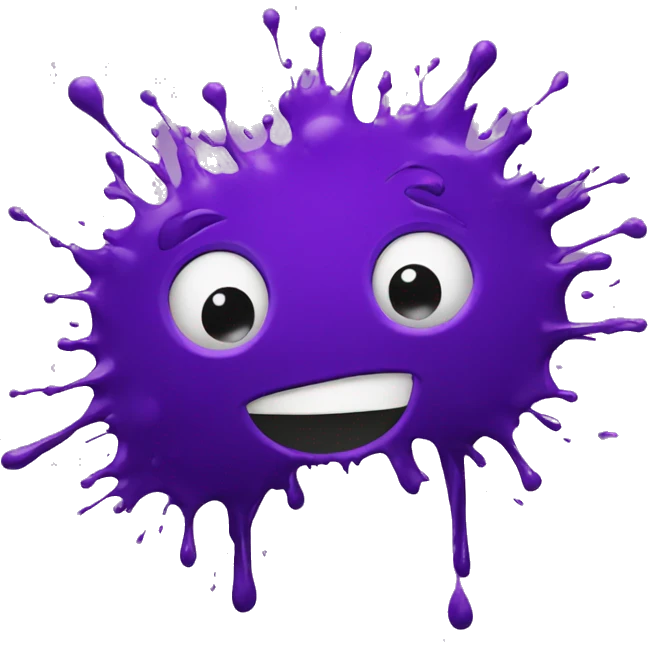 Purple splatter emoji