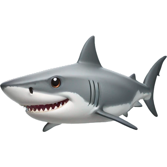 surprised shark with car on top emoji