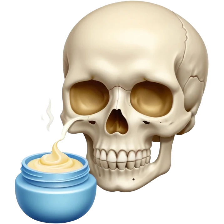 teschio che fa la skincare emoji