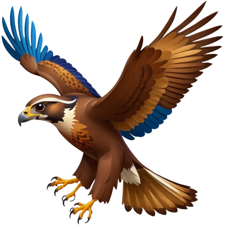 stylized falcon in flight representing bird shows at Puy du Fou theme park emoji