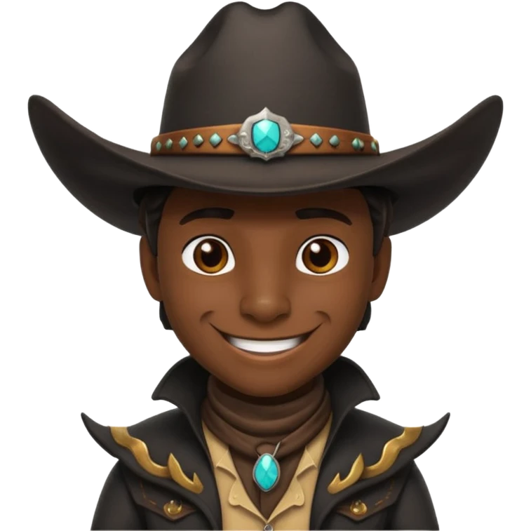 i want a black dragon with cowboy hat and smirk smile emoji