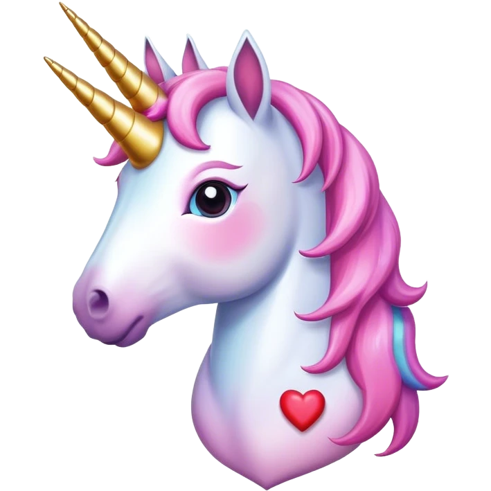 Einhorn mit Herzen emoji