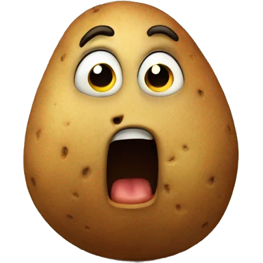 scared potato emoji