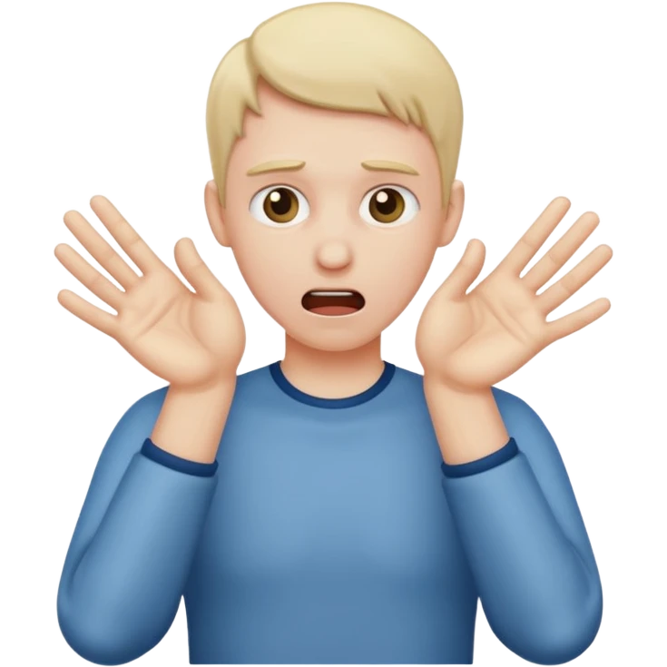 two hands making a choking gesture with no person emoji