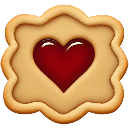 Linzer cookie with heart in the middle  emoji