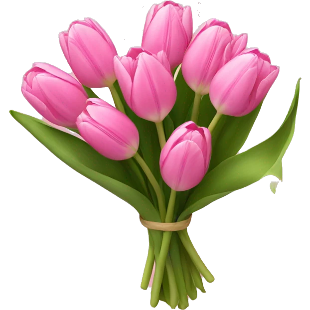 pink tulip bouquet emoji