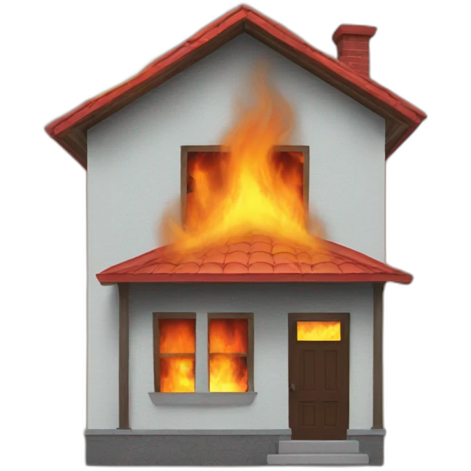 House on fire emoji