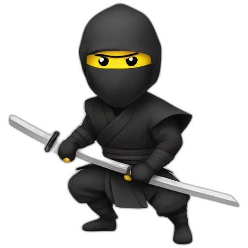 Ninja with a paper emoji