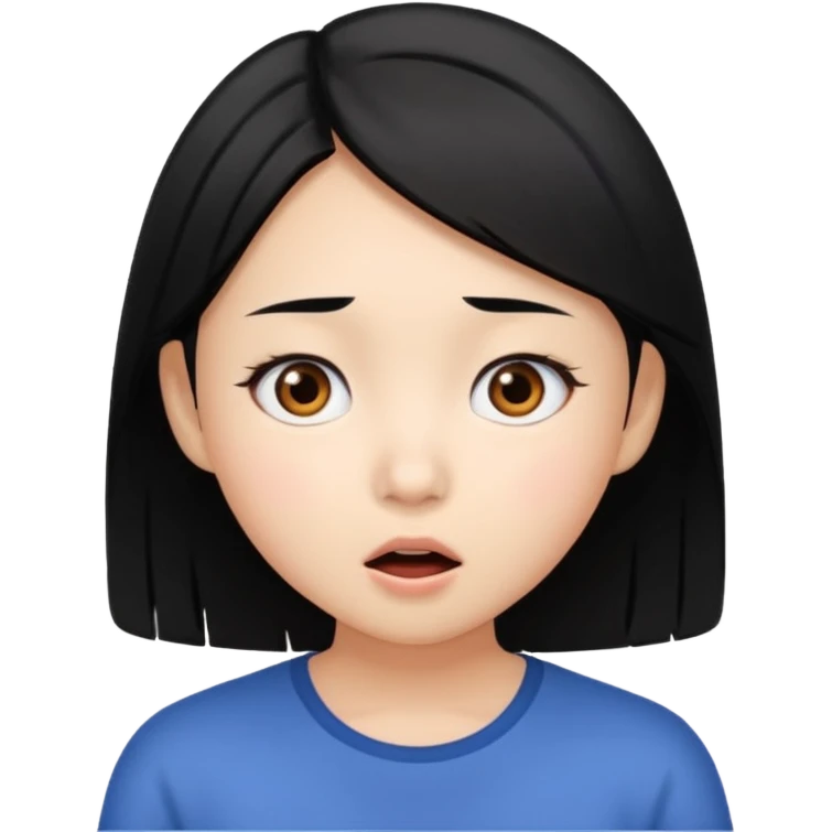 asian girl surprise face emoji