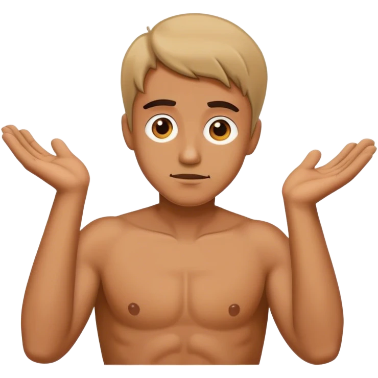 Man shrugging his shoulders  emoji
