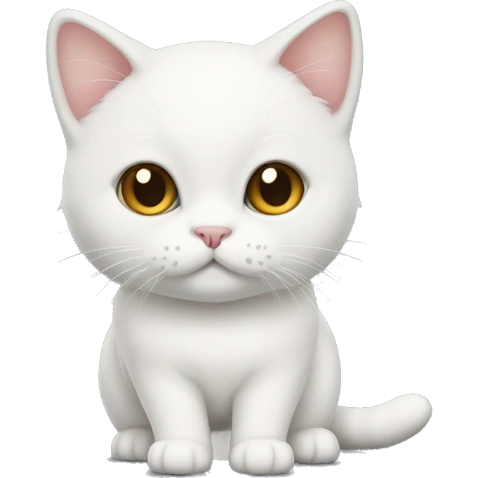 White munchkin cat standing  emoji