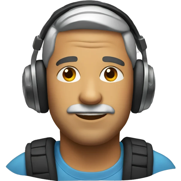 The man with the headphones emoji