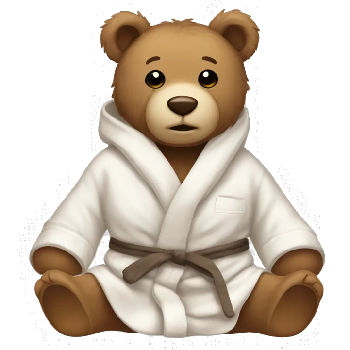 teddy bear wearing a bathrobe  emoji