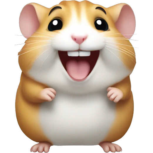 Hamster laughs emoji