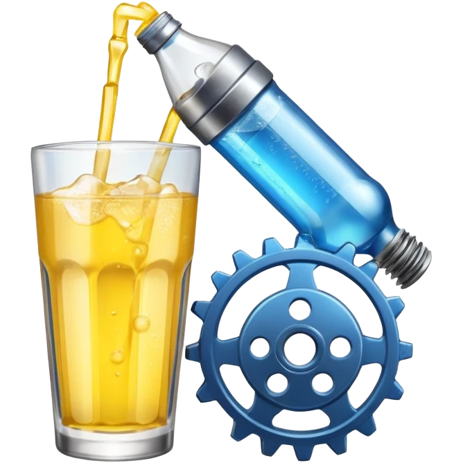Soda juice electricity Gear emoji