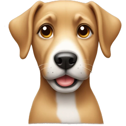 ￼ A dog emoji