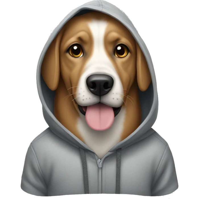 dog wearing a hoodie emoji