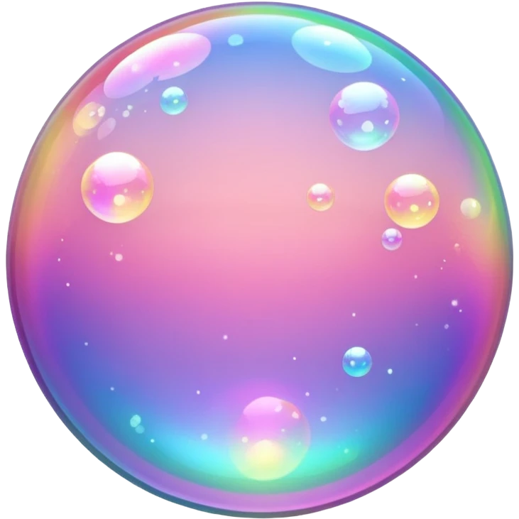 pink transparent sparkling bubble emoji