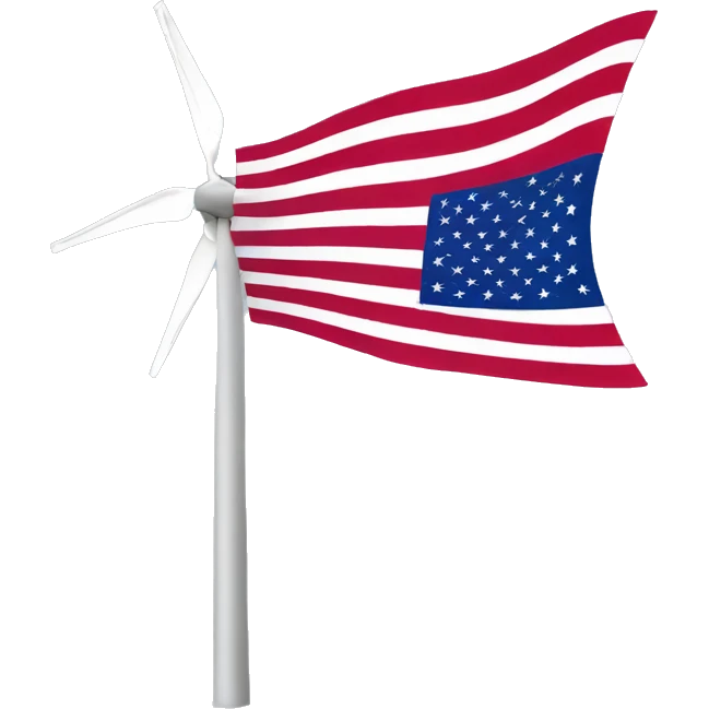 wind generator usa flag emoji