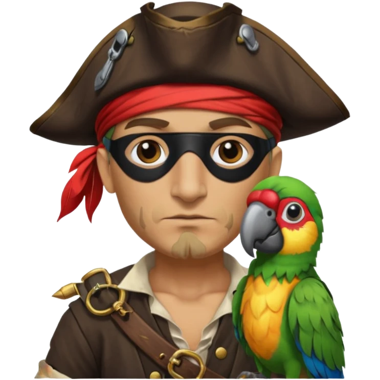 pirate and parrot emoji