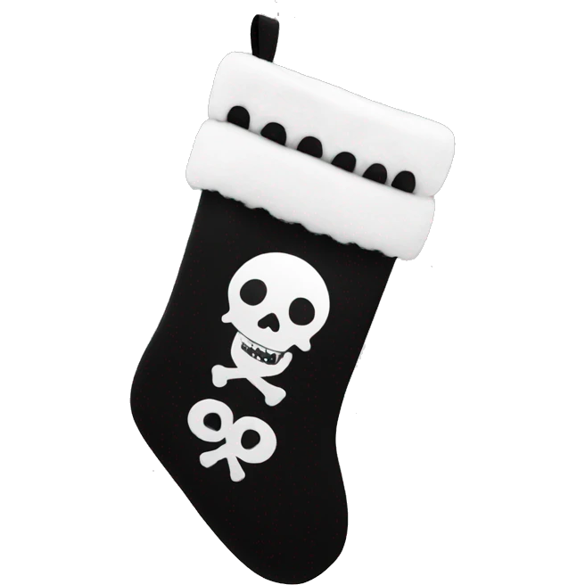 skull stocking black  emoji